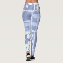 Motif floral en gingham bleu Crazy Quilt