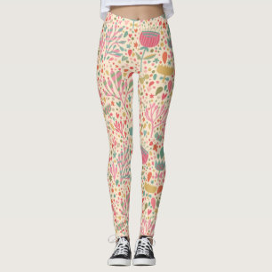Leggings Motif floral lumineux