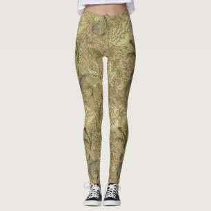 Leggings Motif floral William Morris Windrush : Vintage