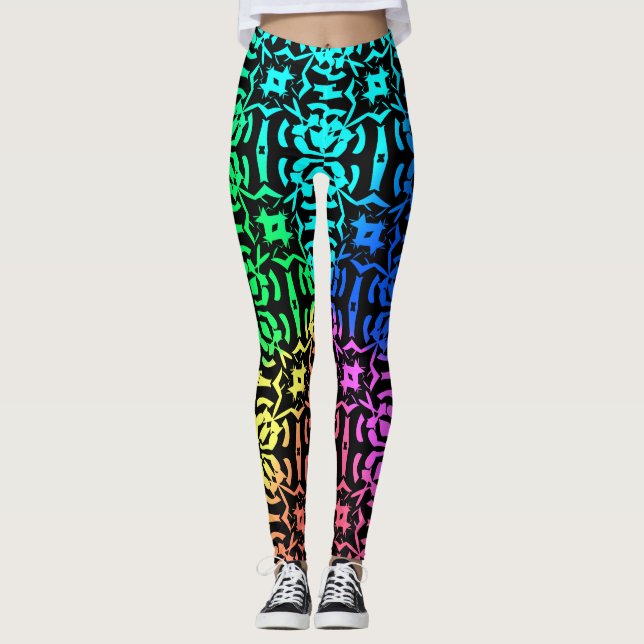 Leggings Motif génial coloré rustique (Devant)