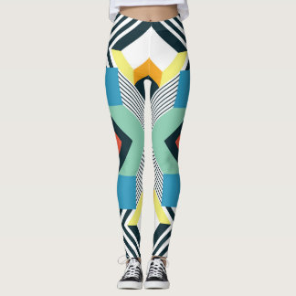 Leggings Motif géométrique Abstrait moderne.