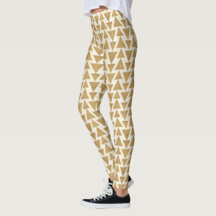 Leggings Motif géométrique de Geo d'or extérieur d'étap