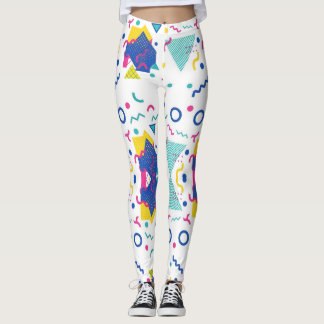 Leggings Motif géométrique Retro Memphis