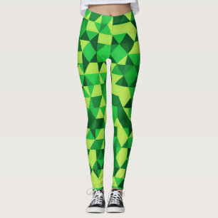Leggings Motif géométrique vert Saint Patrick's Day