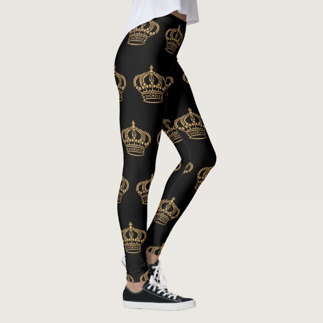 Leggings Motif Gold Crown de luxe (Droite)
