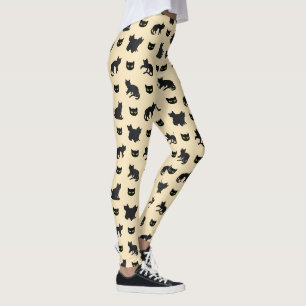 Leggings Motif gothique mignon de chat noir esthétique