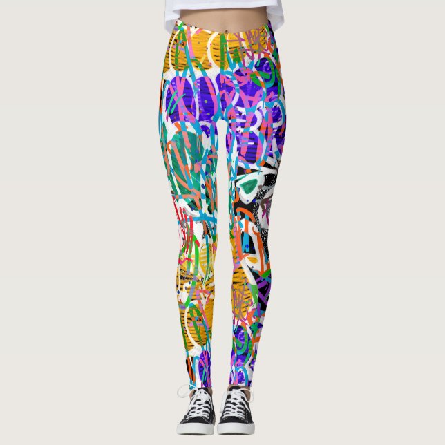 Leggings Motif Graffiti (Devant)