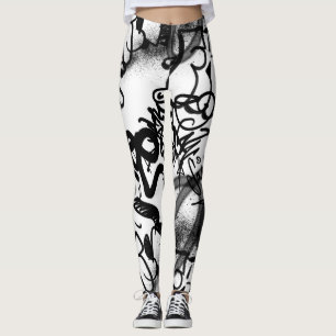 Leggings Motif Graffiti