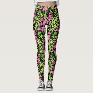 Leggings Motif Graffiti
