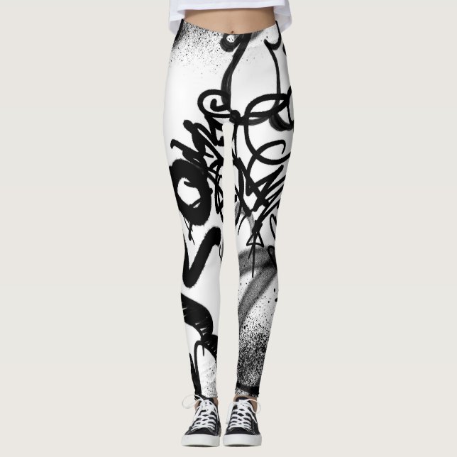 Leggings Motif Graffiti (Devant)