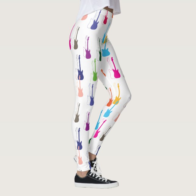 LEGGINGS MOTIF GUITAR COLORÉ (Droite)