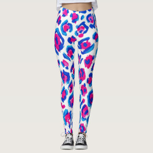 Leggings Motif imprimé léopard néon