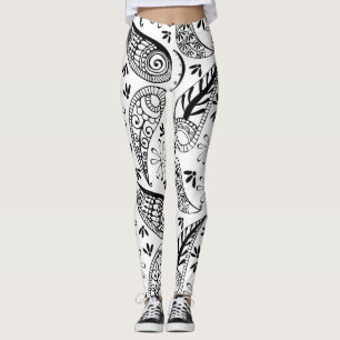 Leggings Motif indien Paisley Mankolam