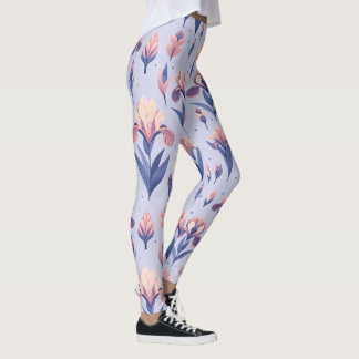 Leggings Motif Iris Flower