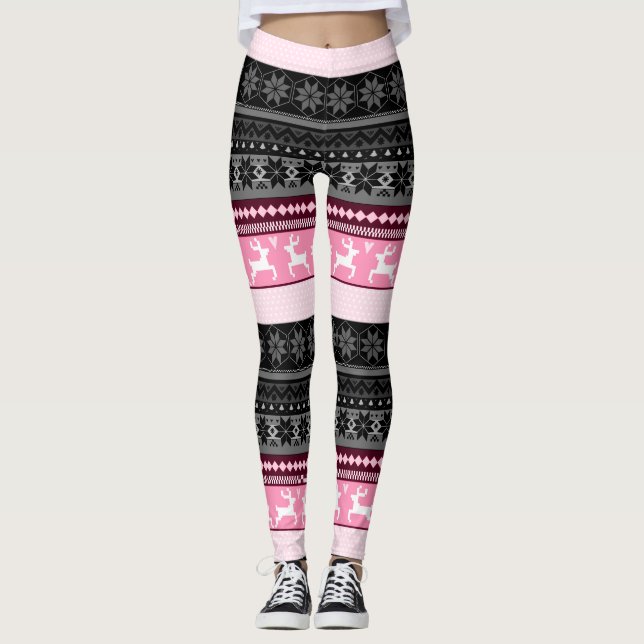 Leggings Motif juste rose d'île (Devant)
