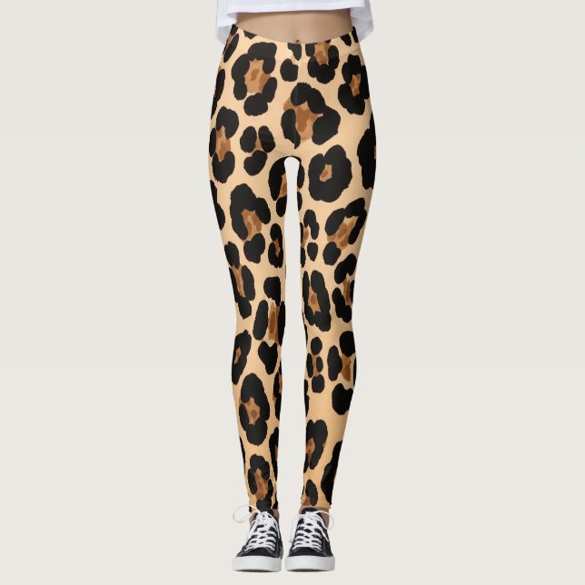 Leggings Motif léopard exotique (Devant)