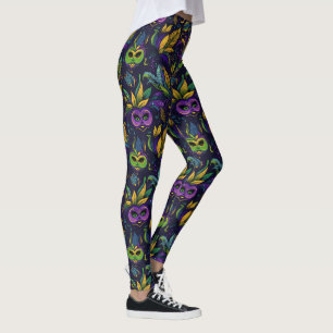 Leggings Motif Masterpiece Mardi Gras Masques