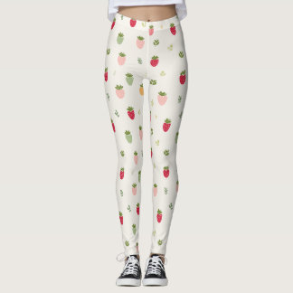 Leggings Motif mignon de fraise