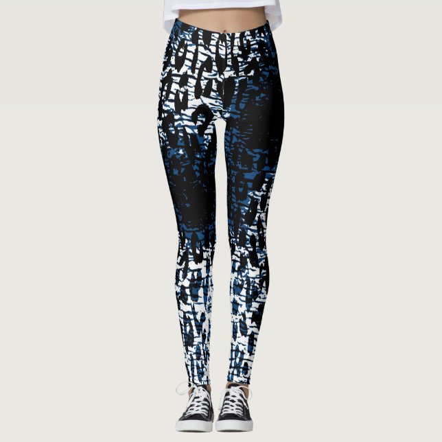 Leggings Motif moderne de peau de léopard #34 (Devant)