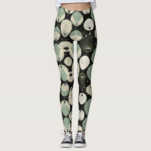 Leggings Motif moderne géométrique de l'ère atomique rétro