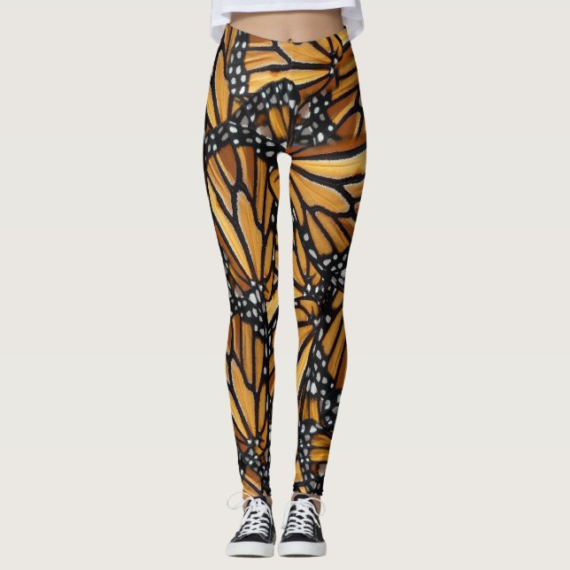 Leggings Motif Monarch Butterfly Wings (Devant)