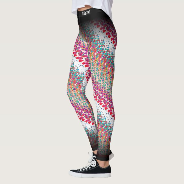 Leggings Motif MultiColor Abstrait (Gauche)