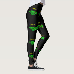 Leggings Motif national de couleurs de la Jamaïque