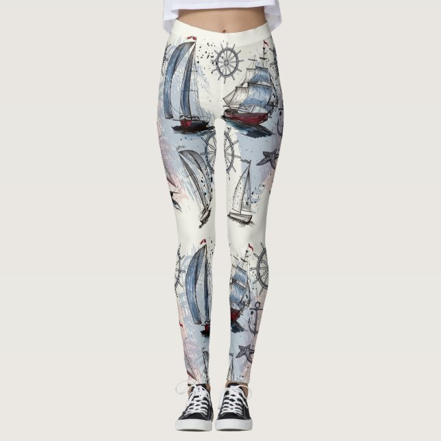 Leggings Motif nautique (Devant)