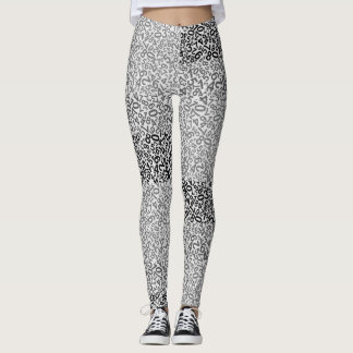 Leggings Motif numérique 01 avec fond gris clair