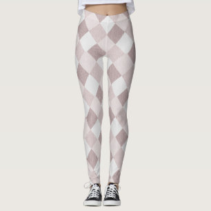 Leggings Motif Oblique de  géométrique beige et gris