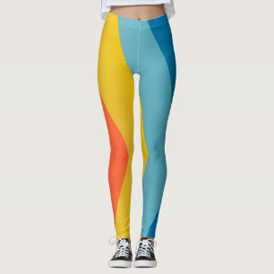 Leggings motif parallèle six couleurs