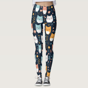 Leggings Motif Pastel Cats