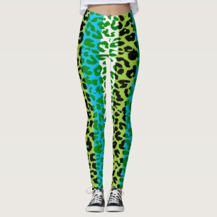 Leggings Motif peau de léopard coloré #28