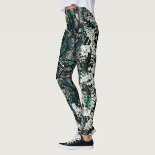 Leggings Motif Peau de Serpent 