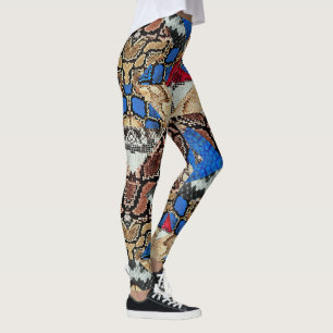 Leggings Motif Peau de Serpent 
