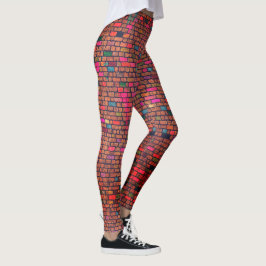 Leggings Motif peint urbain moderne de briques
