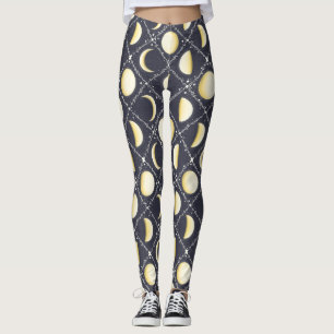 Leggings Motif Phases de lune céleste
