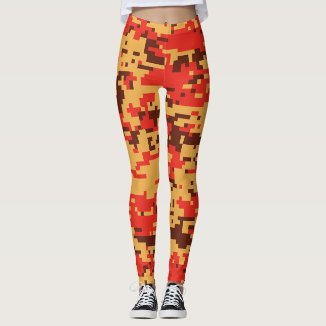 Leggings Motif photo numérique d'automne (Devant)
