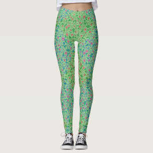 Leggings motif plante A10.b LGreen BG