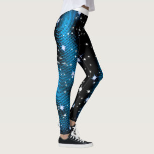Leggings Motif point bleu étoilé sur (votre couleur)