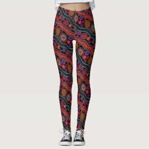 Leggings Motif pointillé funky australien