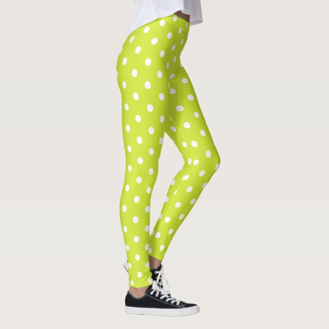 Leggings Motif Pois Cool Chic Retro Fashion Green (Droite)
