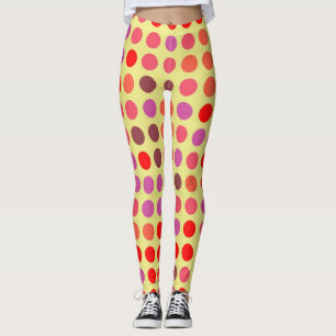 Leggings Motif Pois couleur rétro #21