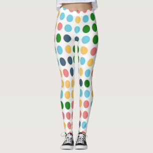 Leggings Motif Pois couleur rétro #22