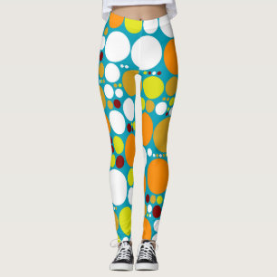 Leggings Motif Pois couleur rétro #6