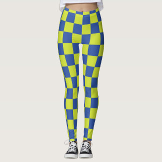 Leggings motif policier à carreaux