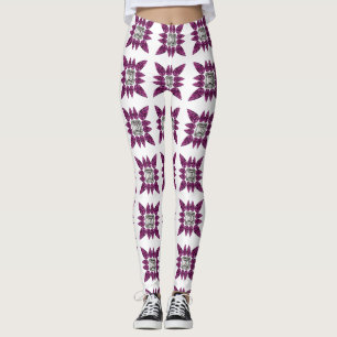 Leggings Motif pourpre