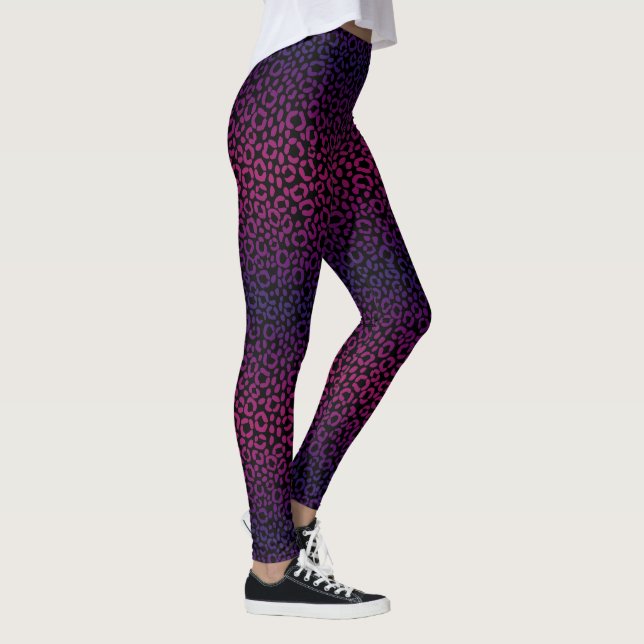 Leggings Motif pourpre sauvage de fourrure d'empreinte de (Droite)