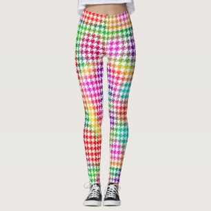 Leggings Motif psychédélique de Houndstooth
