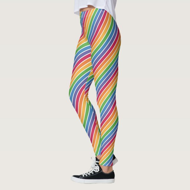 Leggings Motif Rainbow Stripes (Gauche)